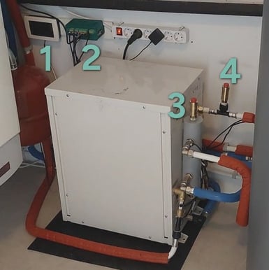 HC warmtepomp genummerd