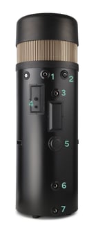 Pomp T aansluitingen genummert